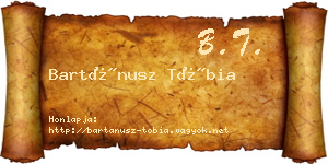 Bartánusz Tóbia névjegykártya